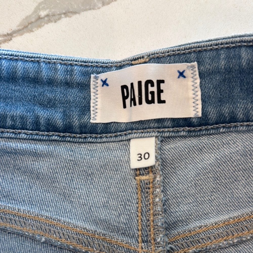 PAIGE Light Blue Wide Leg Jeans - Picture 2 of 9